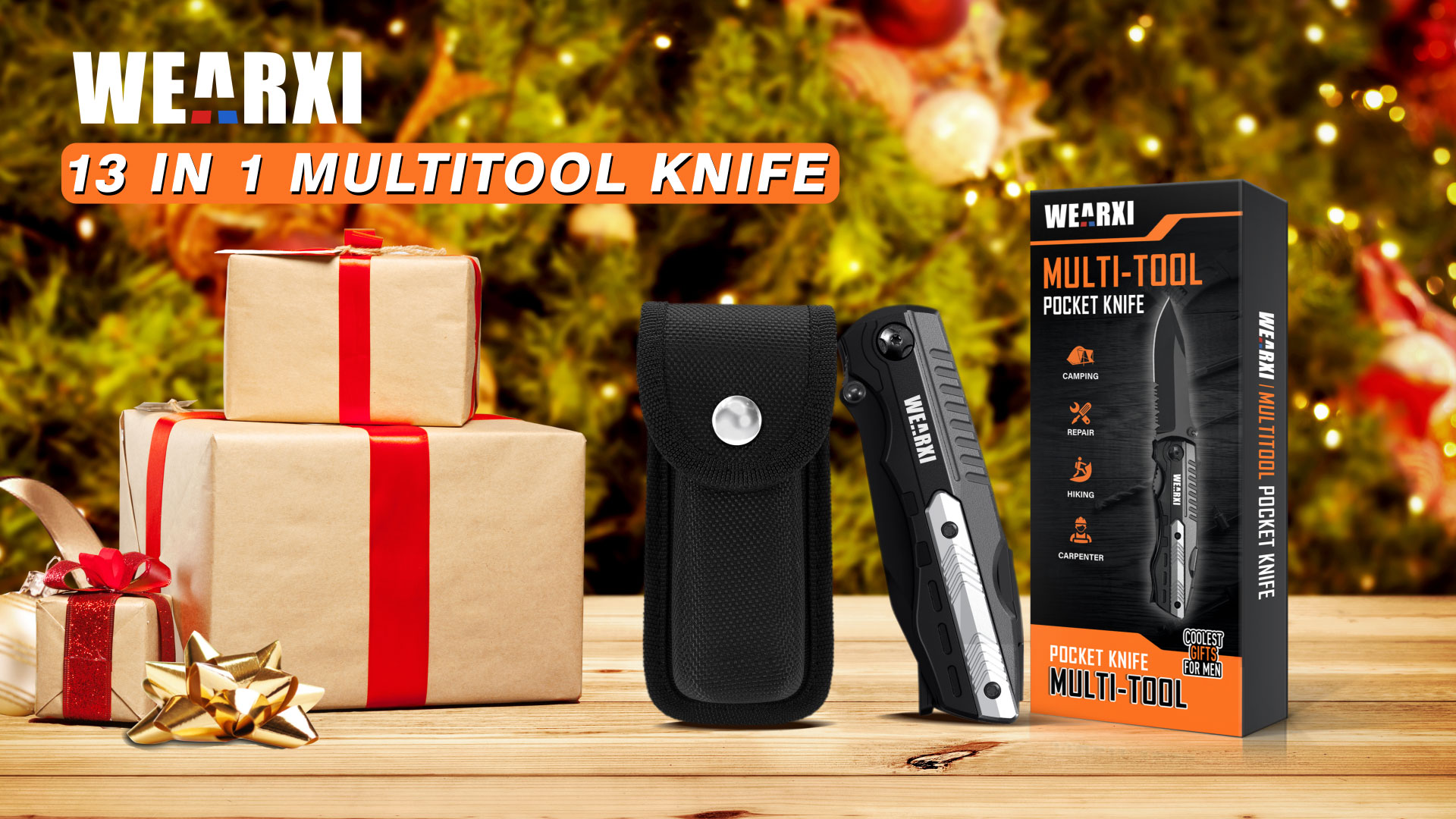 WEARXI Gifts for Men, Pocket Knife Multitool, Fathers Day Dad